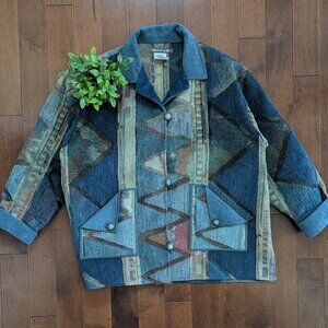AZTEC PATCHWORK VINTAGE JACKET
